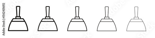 Putty knife icon isolated silhouette on white background. Vector illustration.