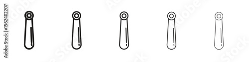 Shoehorn icon isolated silhouette on white background. Vector illustration.