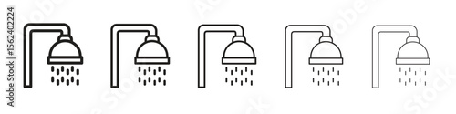 Shower Head icon isolated silhouette on white background. Vector illustration.