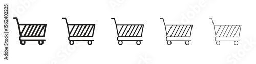 Shopping cart icon vector, Symbol, logo illustrations