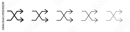 Shuffle icon vector, Symbol, logo illustrations