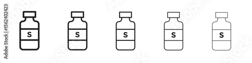 Solvent icon isolated silhouette on white background. Vector illustration.