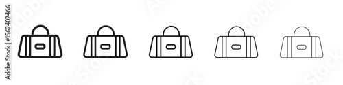 Sports bag icon isolated silhouette on white background. Vector illustration.