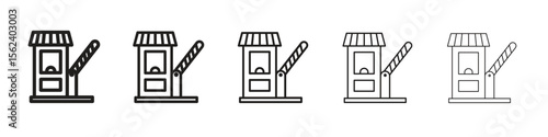 Toll road icon isolated silhouette on white background. Vector illustration.