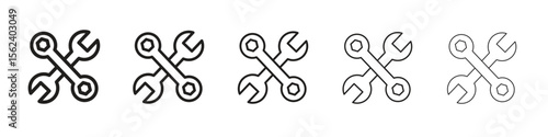 Tools icon isolated silhouette on white background. Vector illustration.