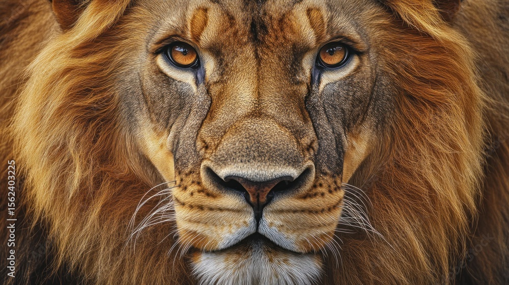 Fototapeta premium Close-up lion's face
