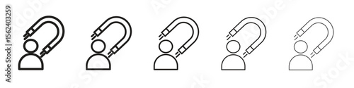 User engagement icon isolated silhouette on white background. Vector illustration.
