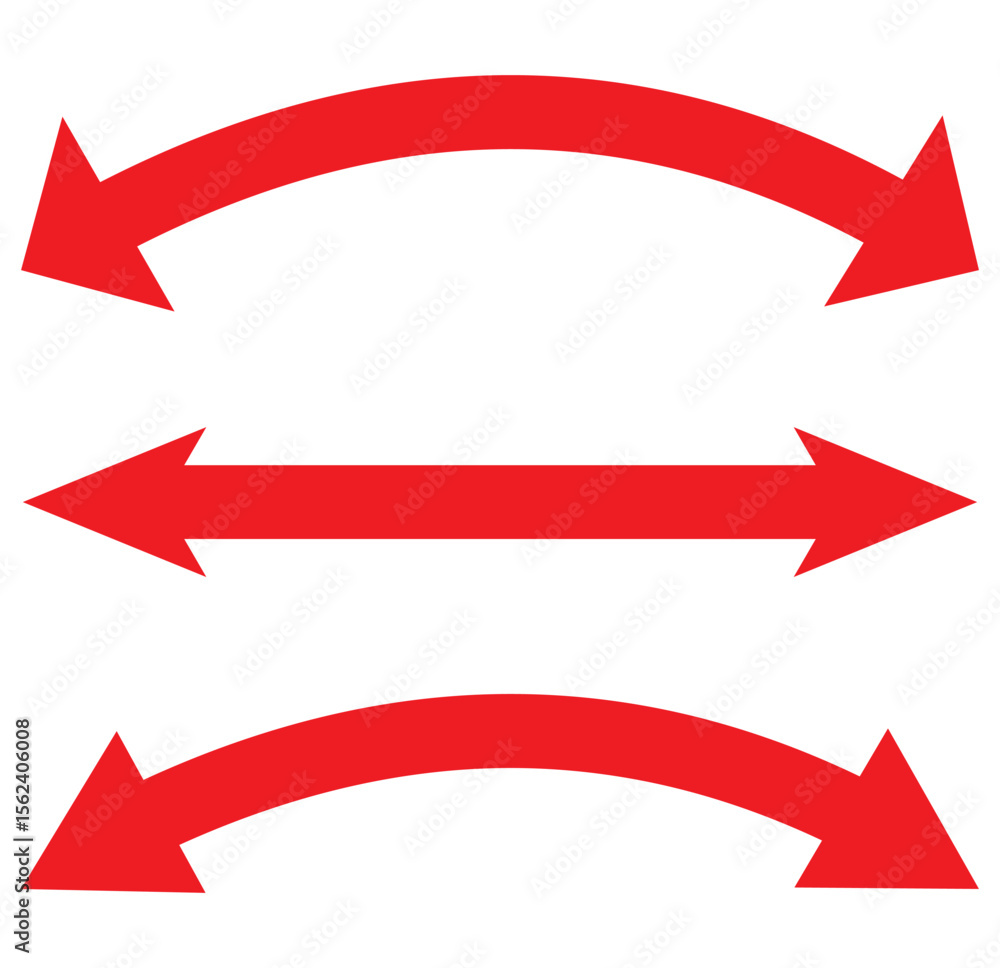 Dual sided arrow vector, icon, silhouette design. Semicircular curved thin, long double ended arrow vector design for website, app and logo design EPS 10 Dual sided arrow vector, icon, silhouette design. Semicircular curved thin, long double ended arrow vector design for website, app and logo design EPS 10