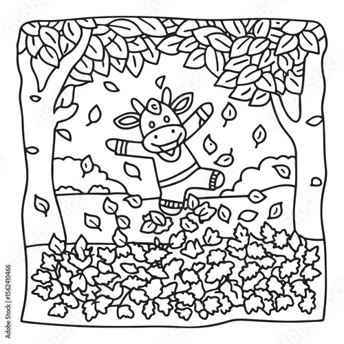 Cozy Cow Moments – Cute and Easy Coloring Page for Adults and Teens | Farm Animal Line Art for Relaxation, cow coloring page, cute, farm animal, easy, adult coloring, line art | Print
