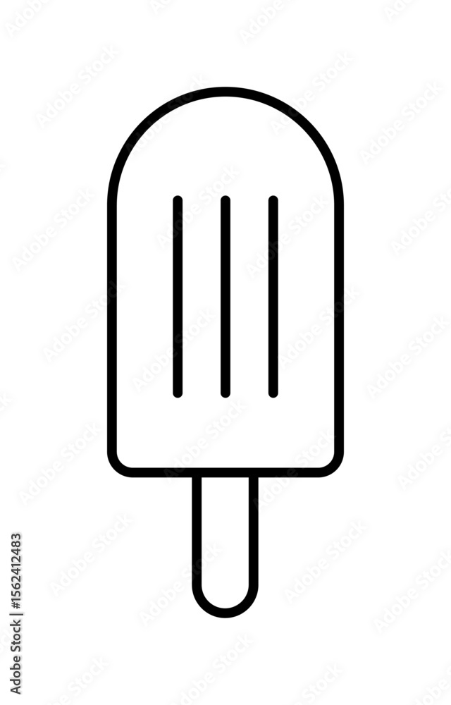 Popsicle or ice cream with stick representing frozen sweet summer dessert cold refreshing snack treat food enjoyment Popsicle or ice cream with stick representing frozen sweet summer dessert cold refreshing snack treat food enjoyment