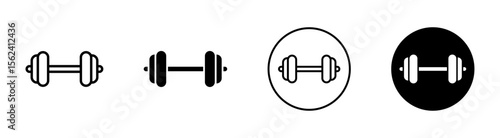 Dumbbell in black and white variations representing fitness strength exercise training workout health gym lifting bodybuilding muscle wellness physical activity