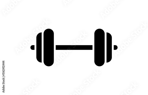Dumbbell in black and white variations representing fitness strength exercise training workout health gym lifting bodybuilding muscle wellness physical activity