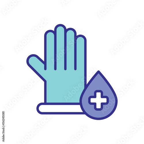 Styrilized Gloves icon vector