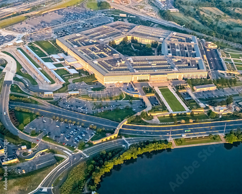 The Pentagon, as viewed from the air after takeoff from Reagan Airport