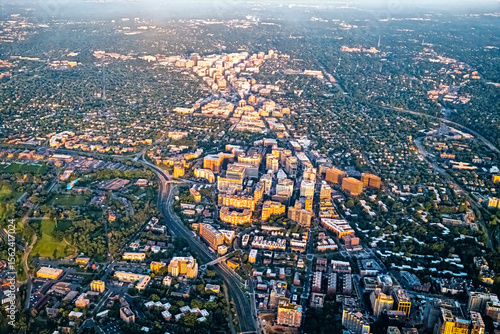 Aerial photo of the Arlington Virginia USA area along Wilson Blvd