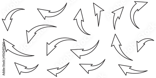 Curved arrow icons . curved arrows set. arrow symbol collection. white background. vector EPS 10 