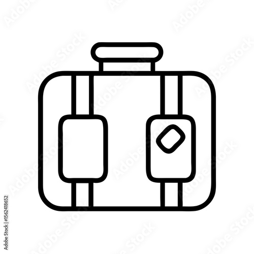 Download travel suitcase icon vector illustration for vacation luggage and baggage design needs