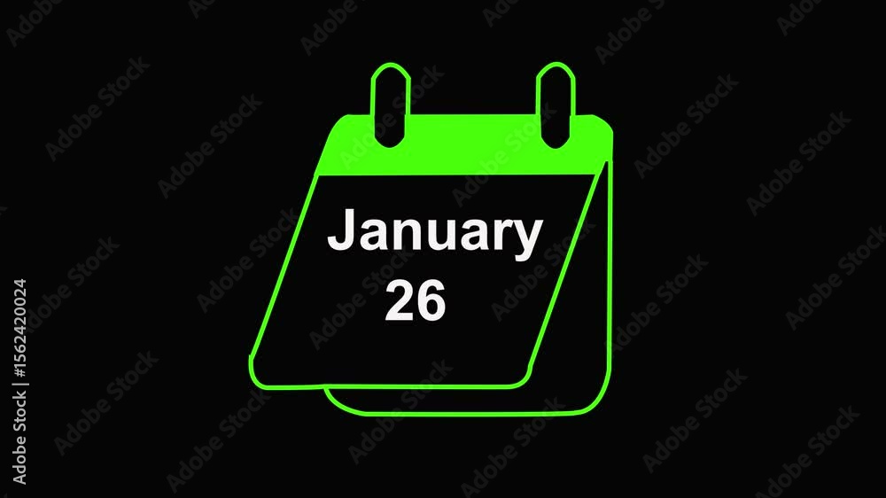 26 February calendar icon animation. lama matte with black background 4k resolution 26 February icon isolated on black background. HD video motion graphic animation. see less, anniversary, appointment 26 February calendar icon animation. lama matte with black background 4k resolution 26 February icon isolated on black background. HD video motion graphic animation. see less, anniversary, appointment