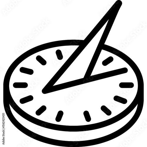 Sundial outline icon vector