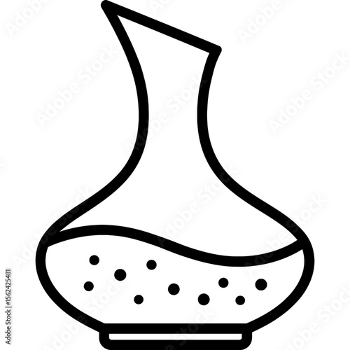 Wine decanter outline icon vector