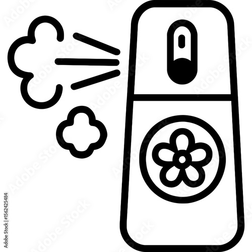 Air freshener automatic spray dispenser outline icon vector