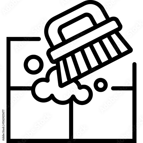 Grout cleaner outline icon vector