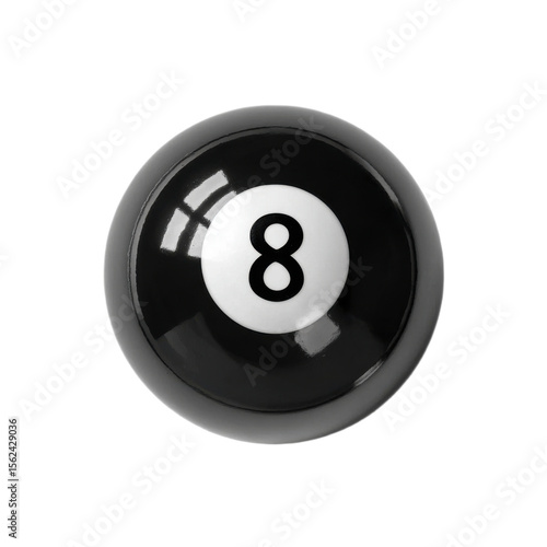 Black and white ball with the number 8 on it