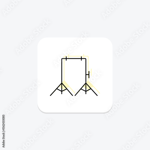 Backdrop Stand, vector, pixel perfect, illustrator file
