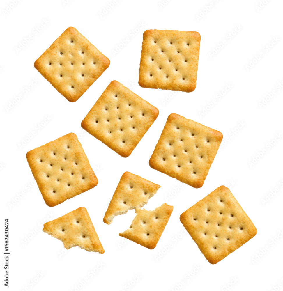 Delicious Assortment of Crunchy Crackers with Varied Shapes and Textures, Perfect for Snacking, Parties, and Dipping, Isolated on Transparent and White Background Delicious Assortment of Crunchy Crackers with Varied Shapes and Textures, Perfect for Snacking, Parties, and Dipping, Isolated on Transparent and White Background