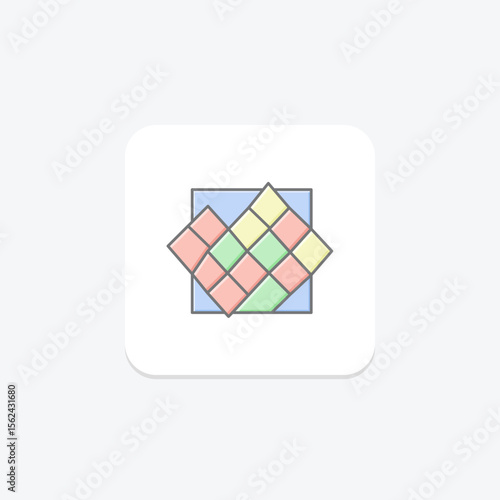 Mosaic Tile, vector, pixel perfect, illustrator file