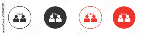Affiliate link icon. Black style vector icons. Isolated sign symbol