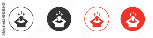 Anxiety icon. Black style vector icons. Isolated sign symbol
