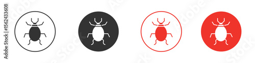 Bedbug icon. Black style vector icons. Isolated sign symbol