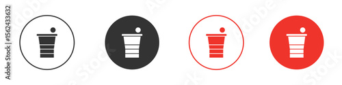 Beer pong icon. Black style vector icons. Isolated sign symbol