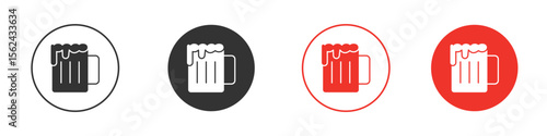 Beer icon. Black style vector icons. Isolated sign symbol