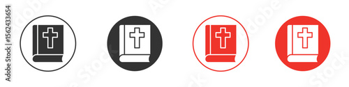 Bible icon. Black style vector icons. Isolated sign symbol
