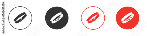 Bracelet icon. Black style vector icons. Isolated sign symbol