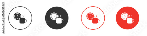 Break icon. Black style vector icons. Isolated sign symbol