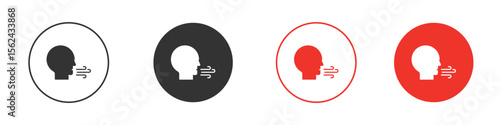 Breath icon. Black style vector icons. Isolated sign symbol