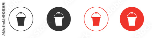 Bucket icon vector, Symbol, logo illustrations