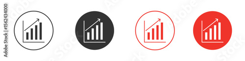 Business performance icon. Black style vector icons. Isolated sign symbol