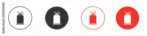 Camping gas icon. Black style vector icons. Isolated sign symbol