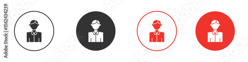 Cashier icon. Black style vector icons. Isolated sign symbol