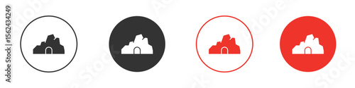 cave icon. Black style vector icons. Isolated sign symbol