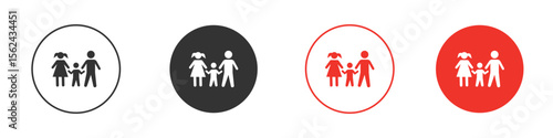 Child custody icon. Black style vector icons. Isolated sign symbol