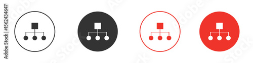 classification icon. Black style vector icons. Isolated sign symbol