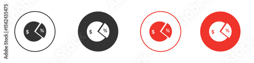 Dividend yield icon. Black style vector icons. Isolated sign symbol