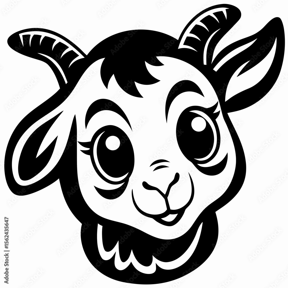 Obraz premium Adorable Baby Goat Illustration
