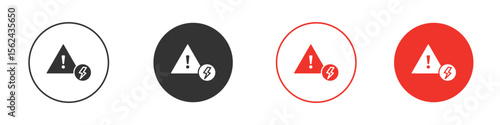 Electric Problem icon. Black style vector icons. Isolated sign symbol