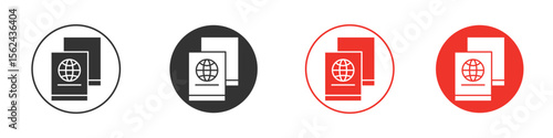 Immigration icon. Black style vector icons. Isolated sign symbol